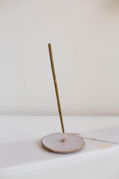 Light Grey Ceramic Incense Holder